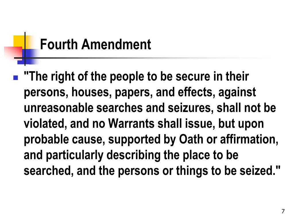 fourth amendment