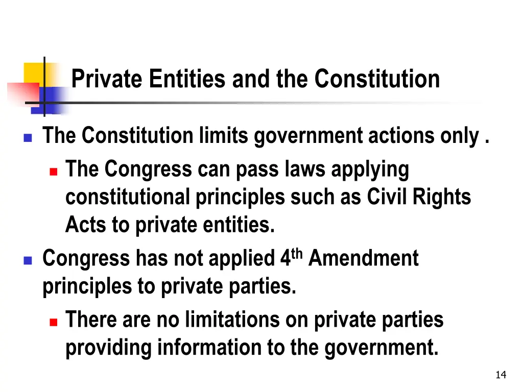 private entities and the constitution