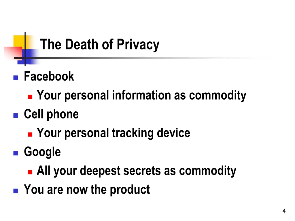 the death of privacy