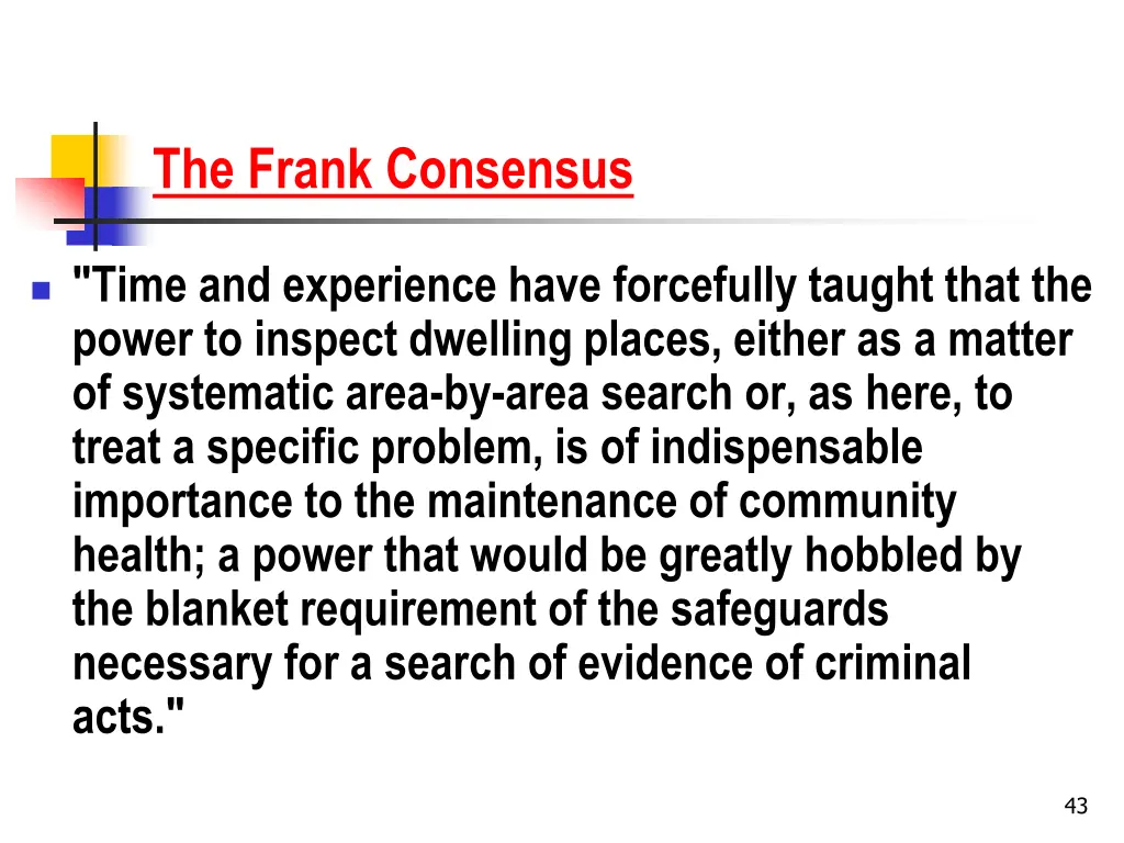 the frank consensus