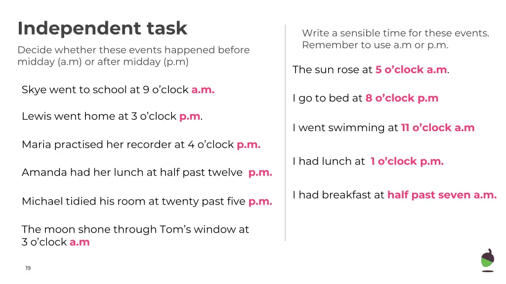 independent task decide whether these events 1