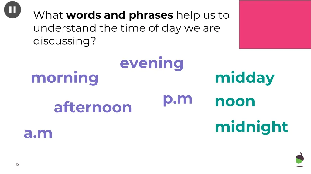 what words and phrases help us to understand