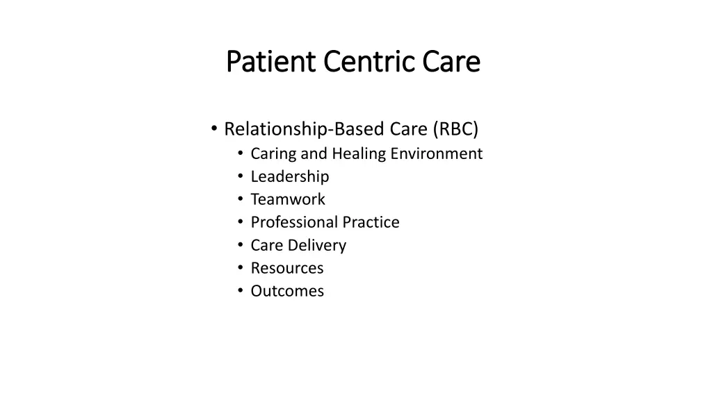 patient centric care patient centric care