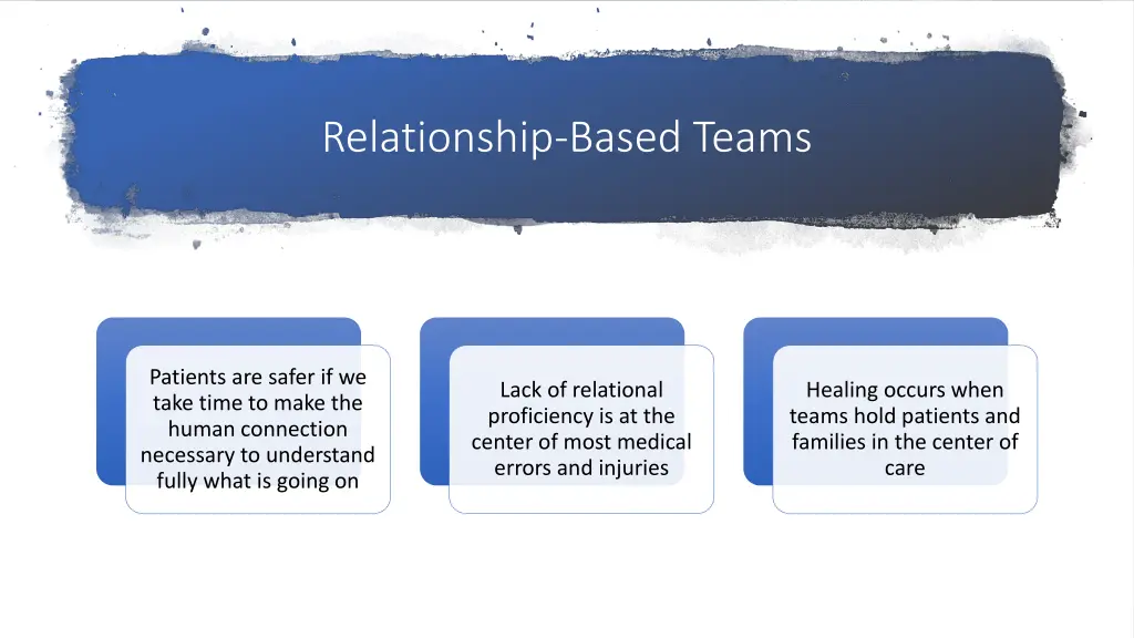 relationship based teams