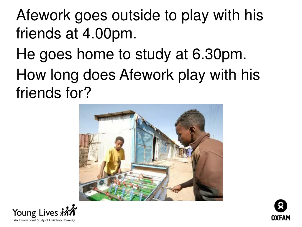 afework goes outside to play with his friends