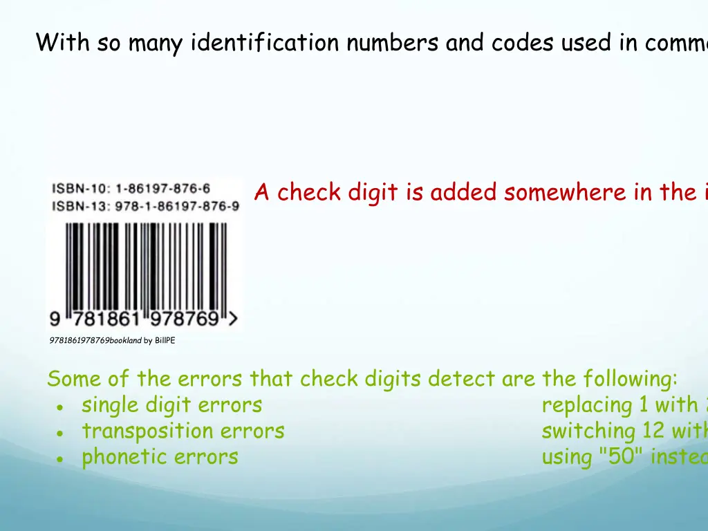 with so many identification numbers and codes