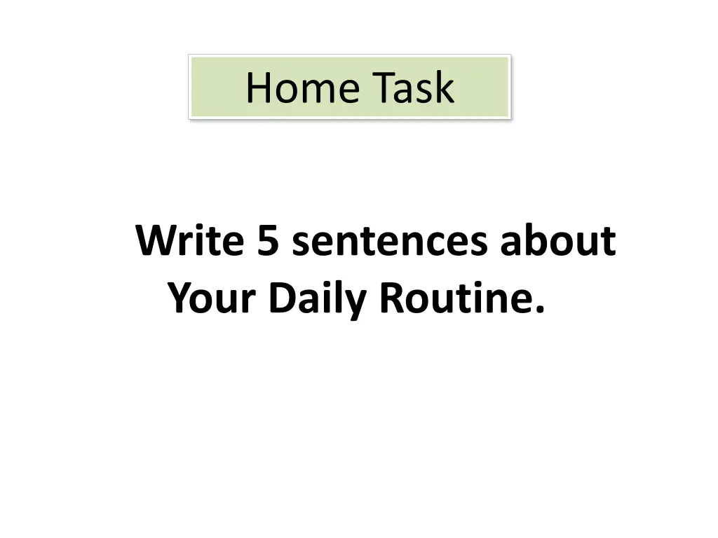 home task