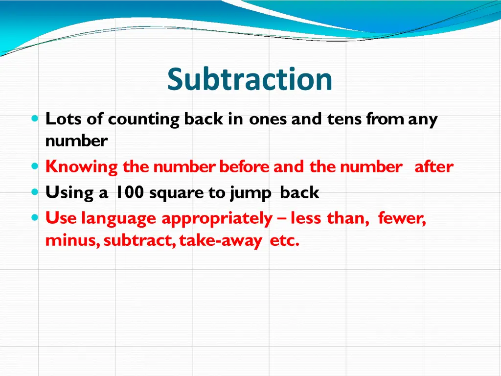 subtraction