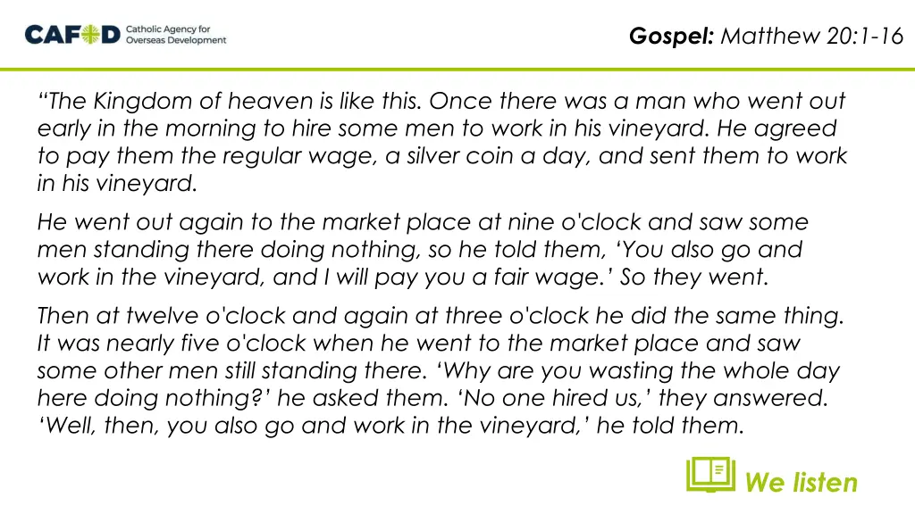 gospel matthew 20 1 16