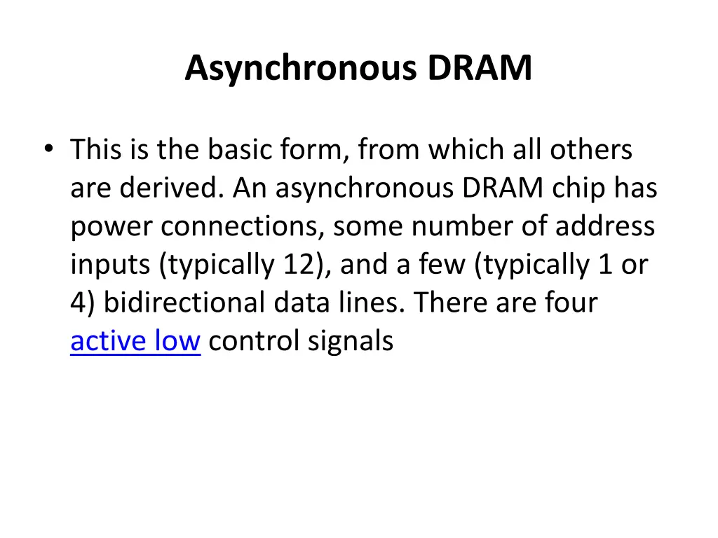 asynchronous dram