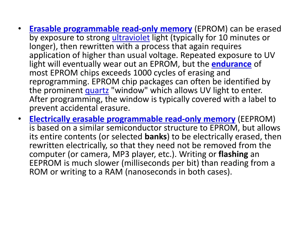 erasable programmable read only memory eprom