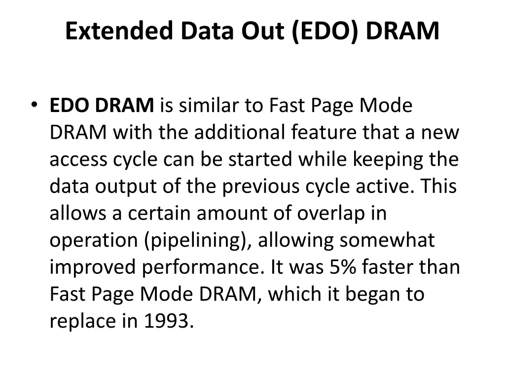 extended data out edo dram