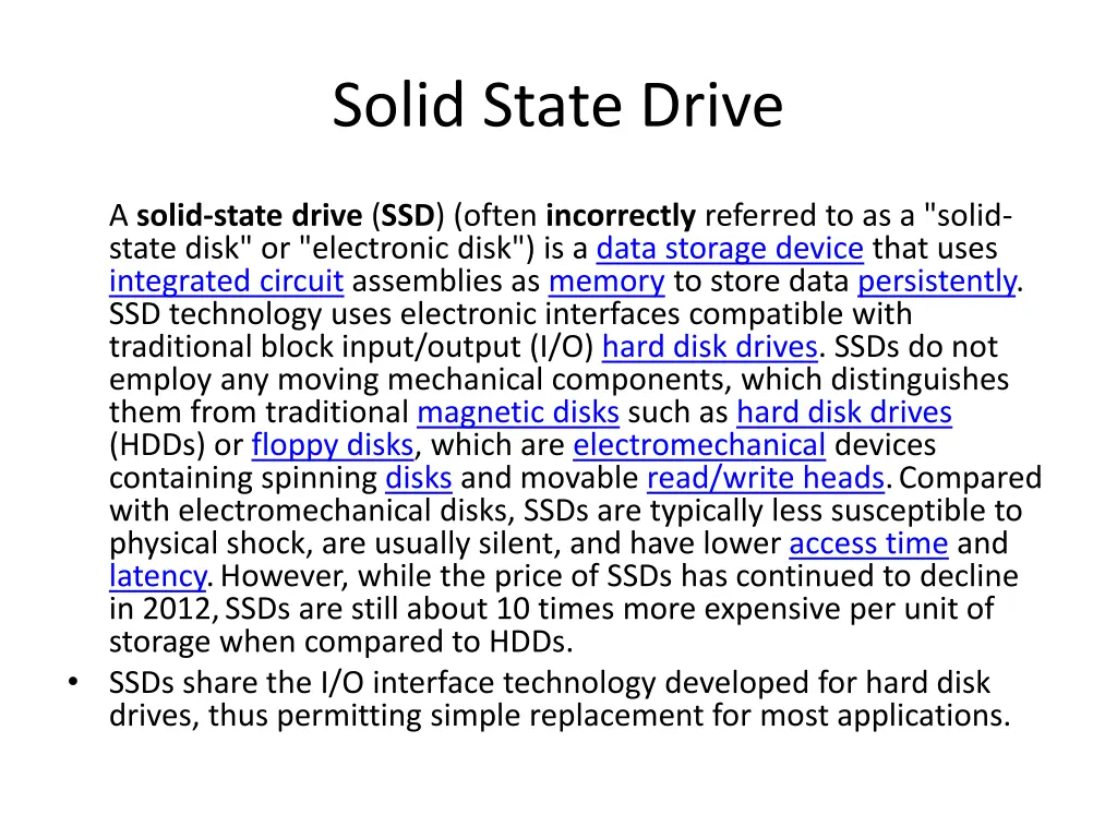 solid state drive