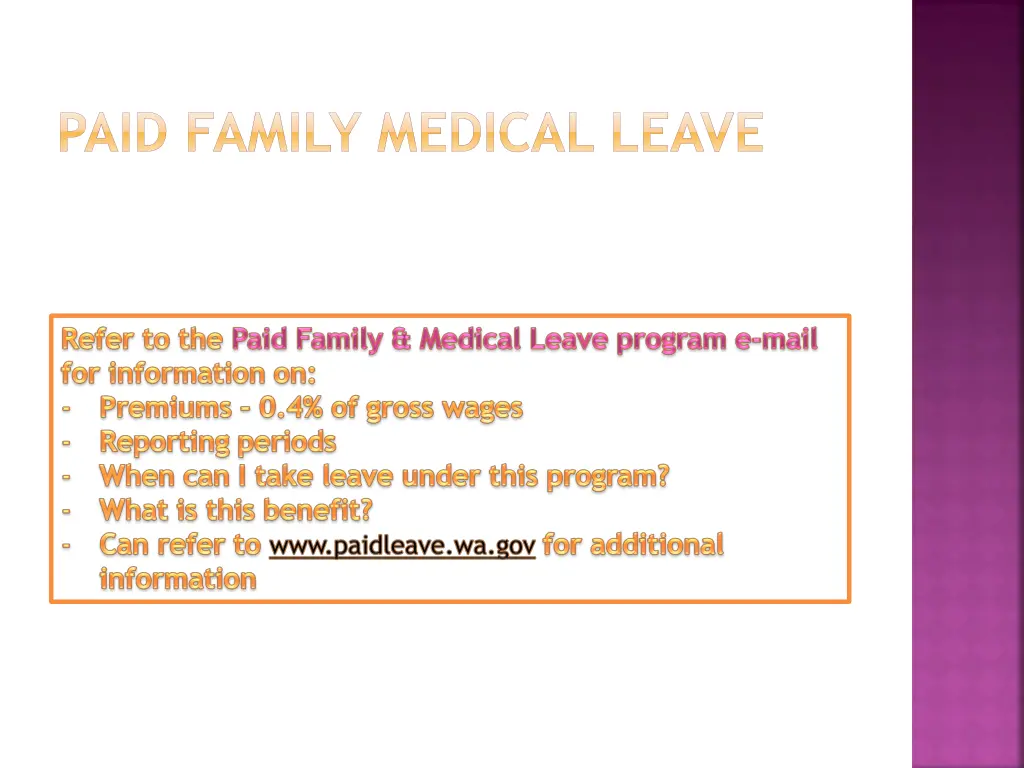 paid family medical leave