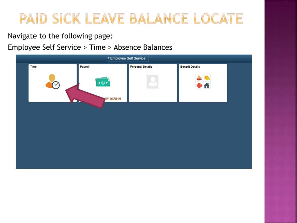 paid sick leave balance locate