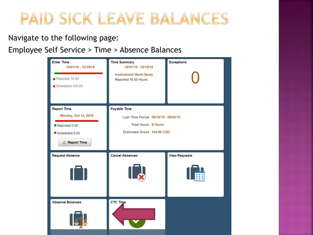 paid sick leave balances