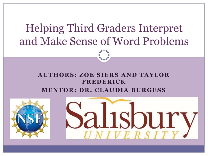 helping third graders interpret and make sense