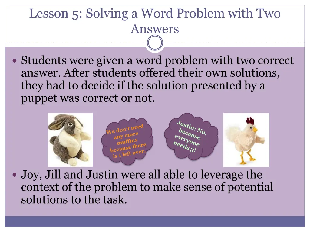 lesson 5 solving a word problem with two answers