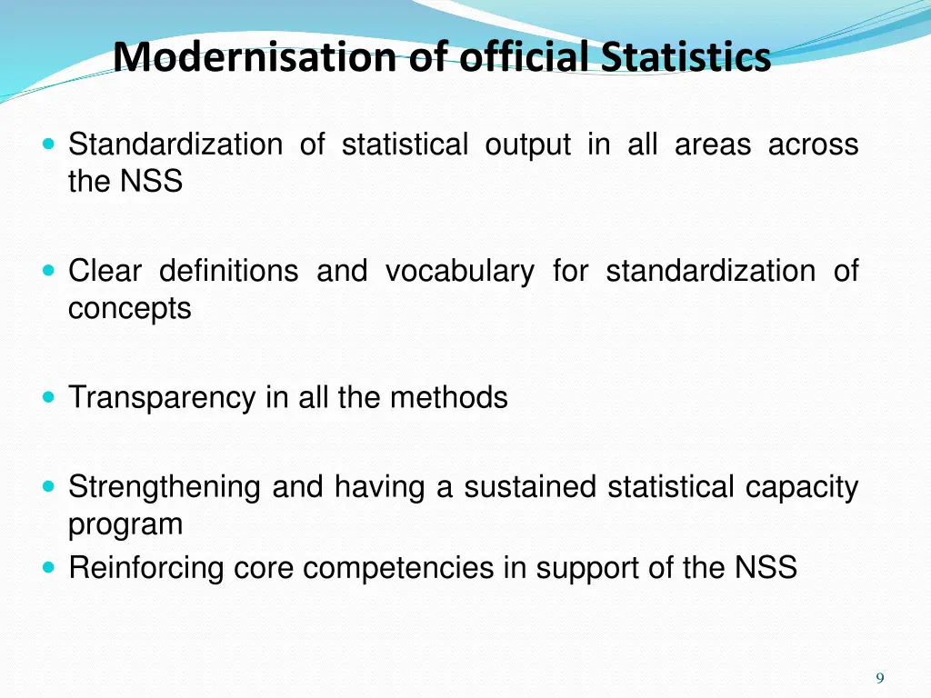 modernisation of official statistics 1