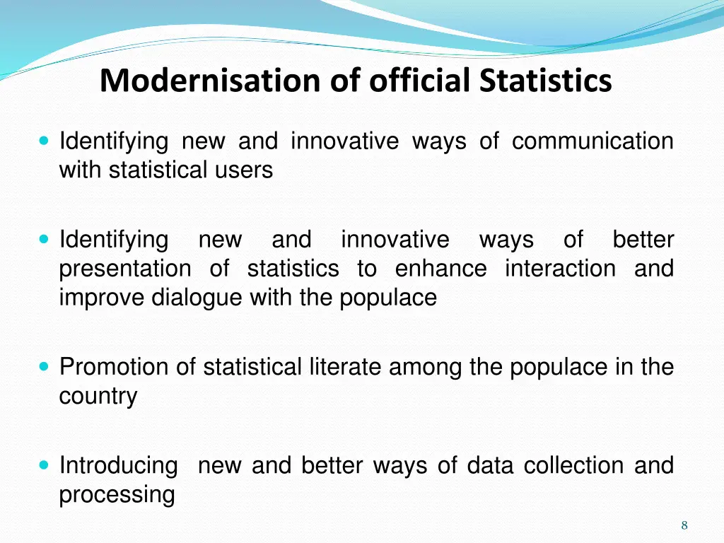 modernisation of official statistics