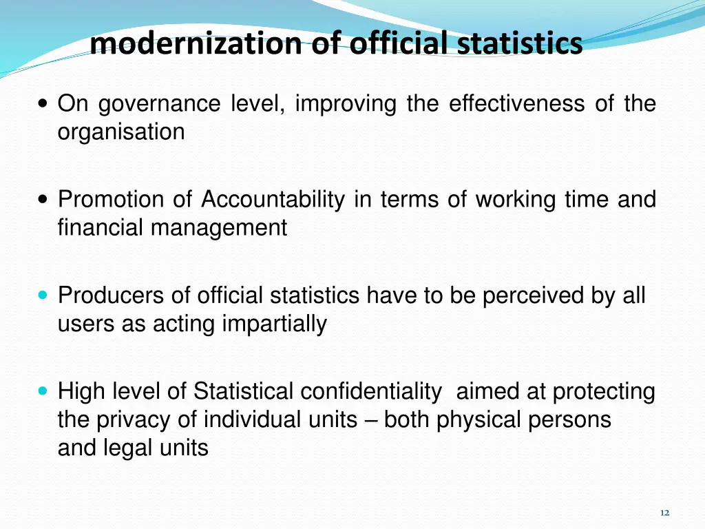 modernization of official statistics