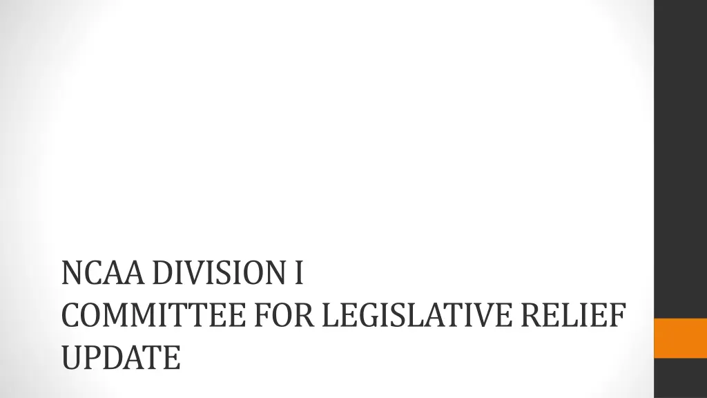 ncaa division i committee for legislative relief