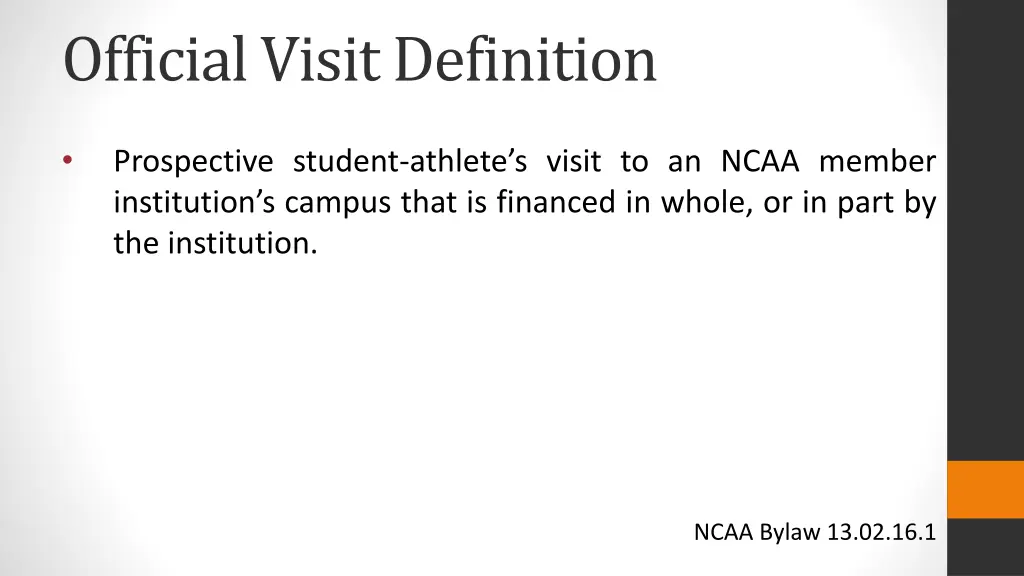 official visit definition