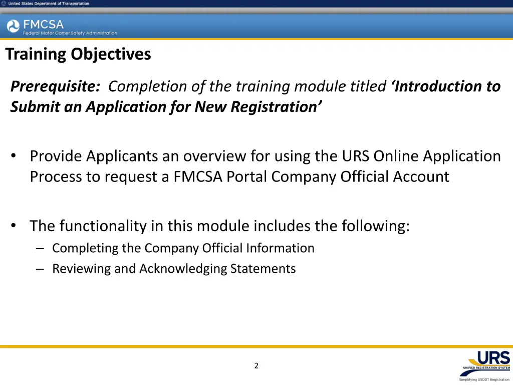 training objectives