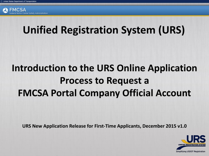 unified registration system urs