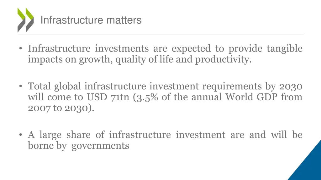 infrastructure matters