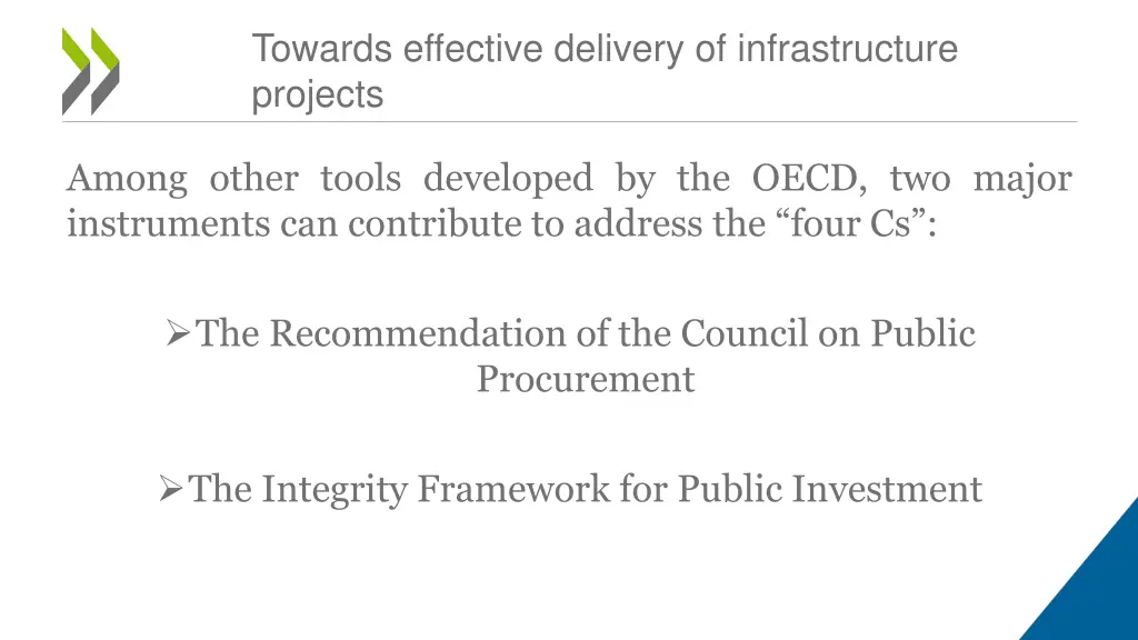 towards effective delivery of infrastructure