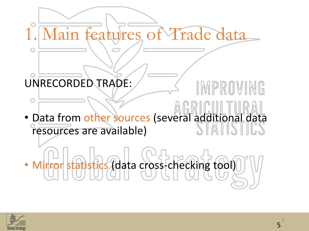 1 main features of trade data 1