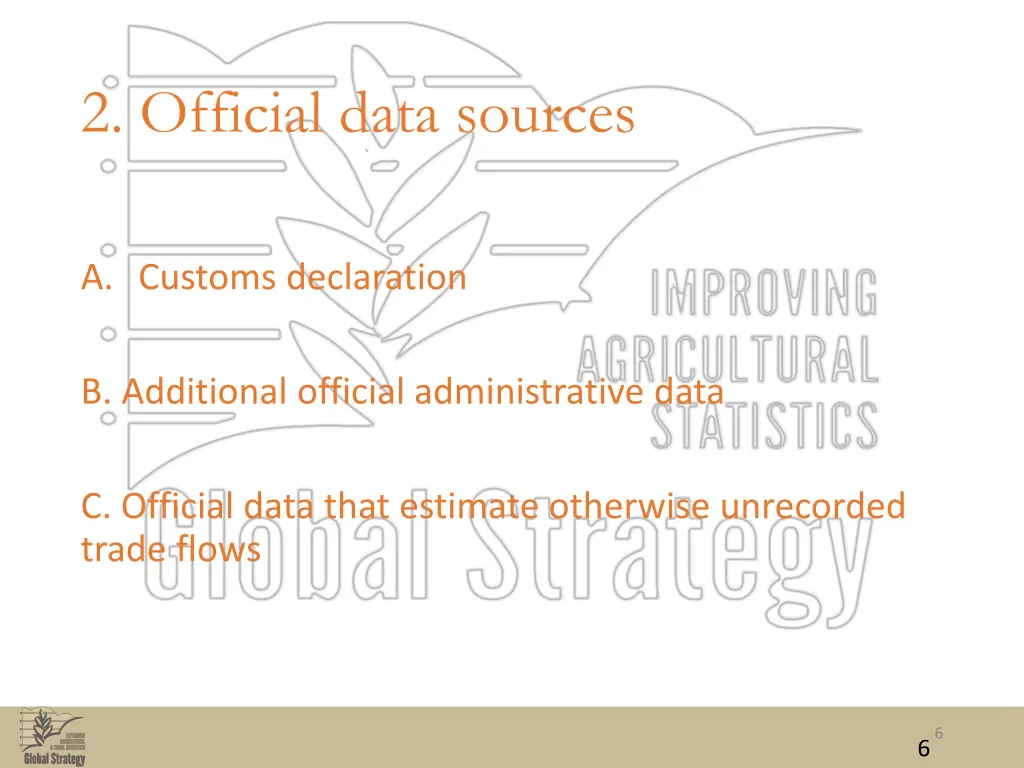 2 official data sources