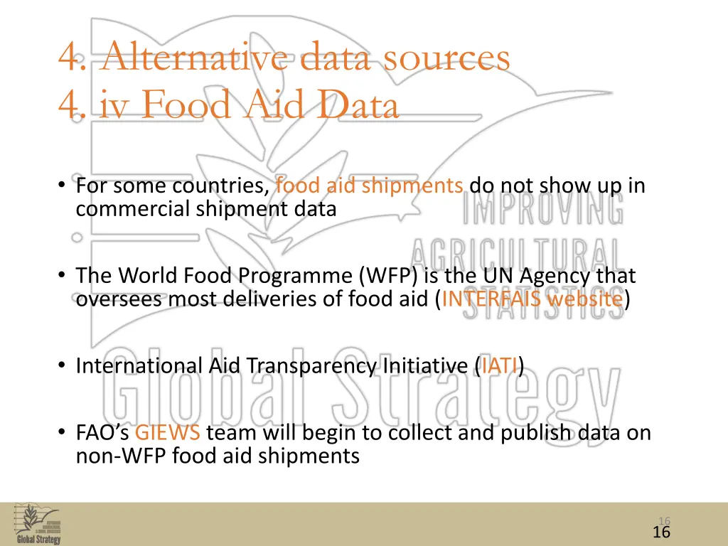 4 alternative data sources 4 iv food aid data