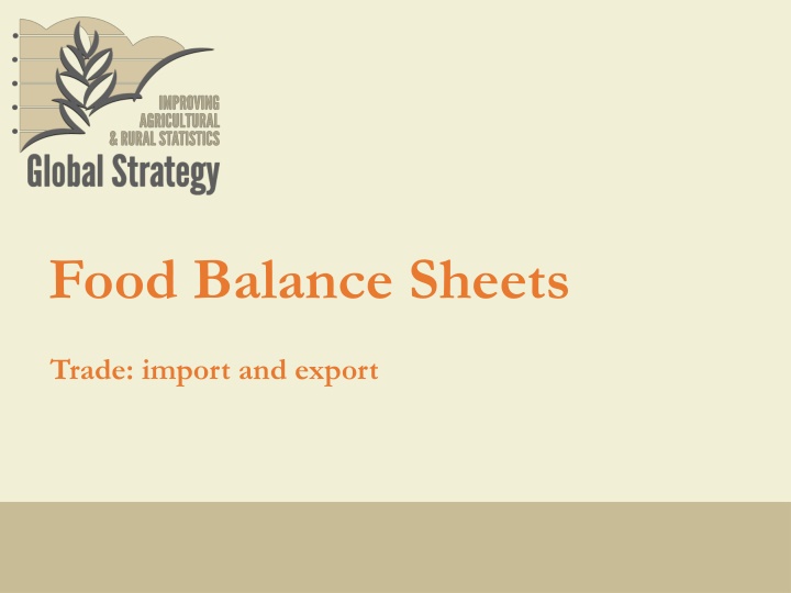 food balance sheets