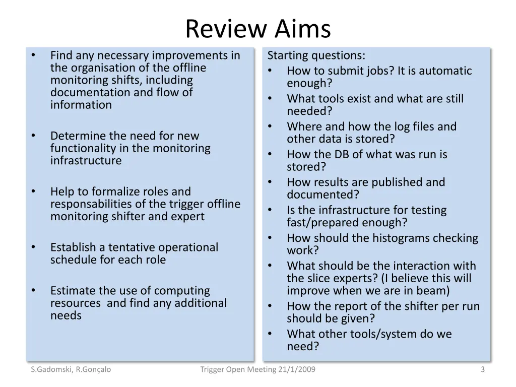 review aims