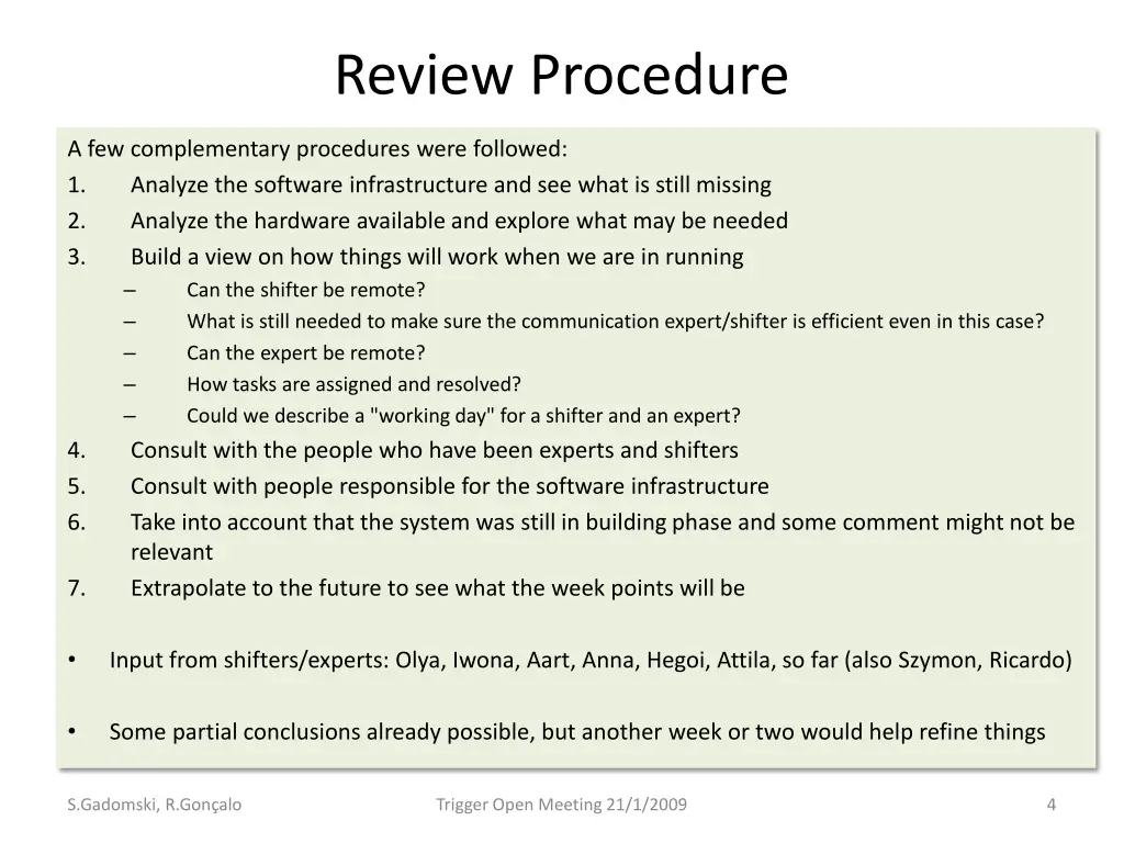 review procedure