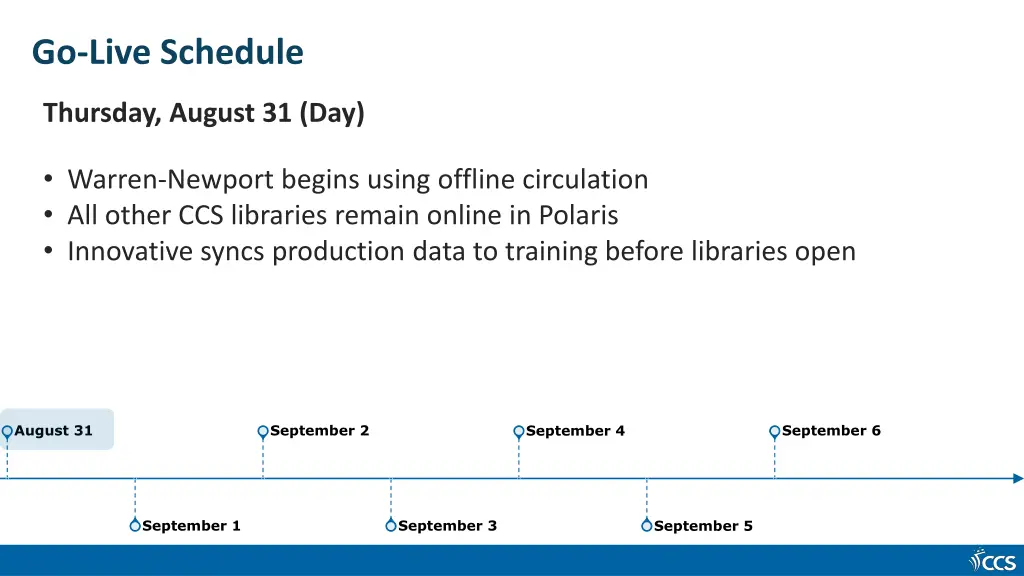 go live schedule 1