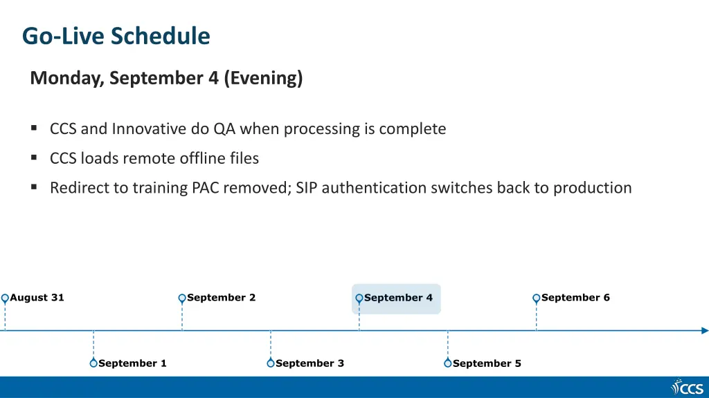 go live schedule 5