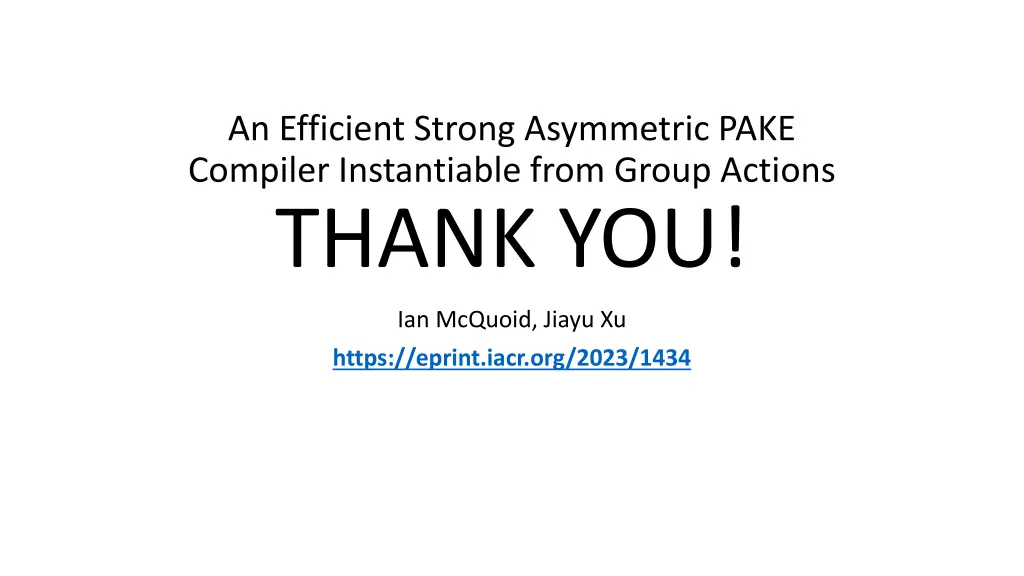 an efficient strong asymmetric pake compiler 1