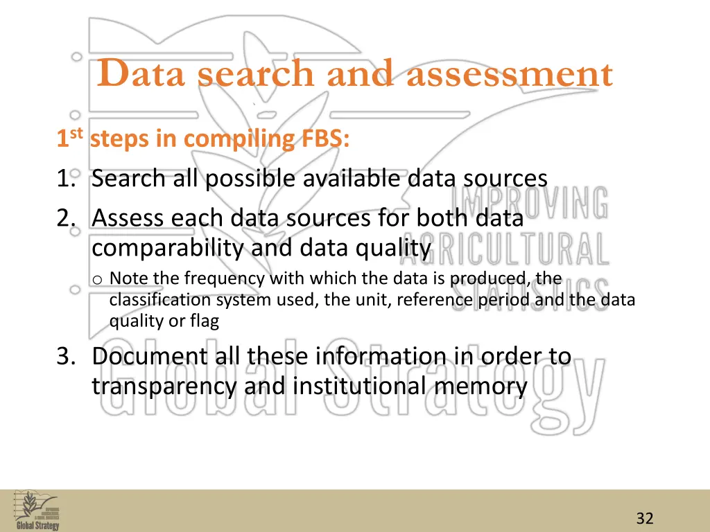 data search and assessment