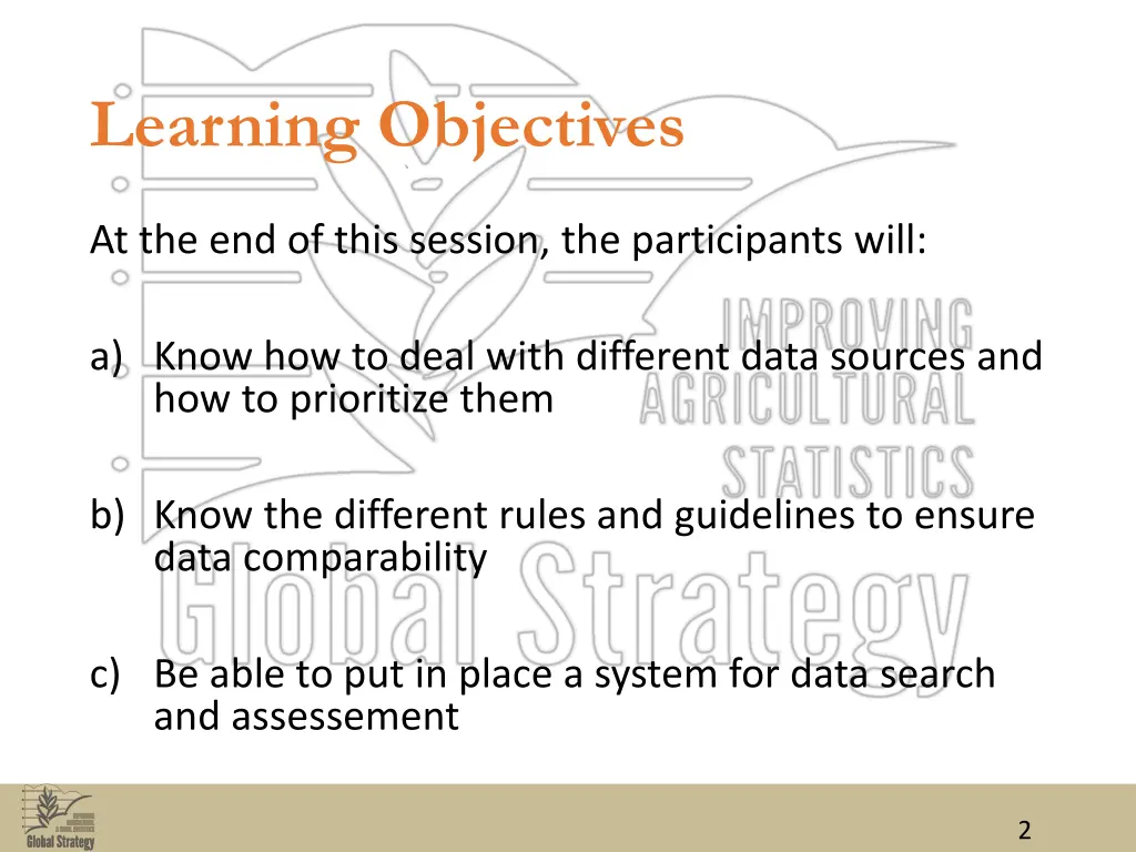 learning objectives