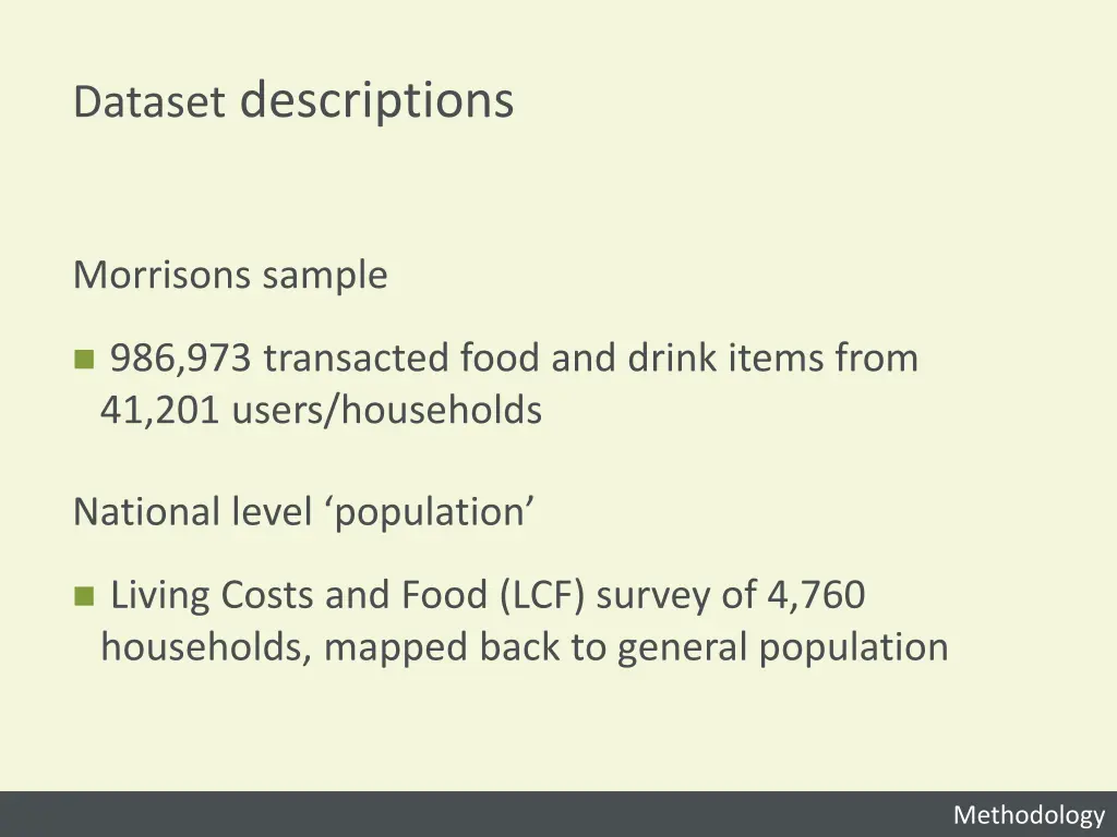 dataset descriptions