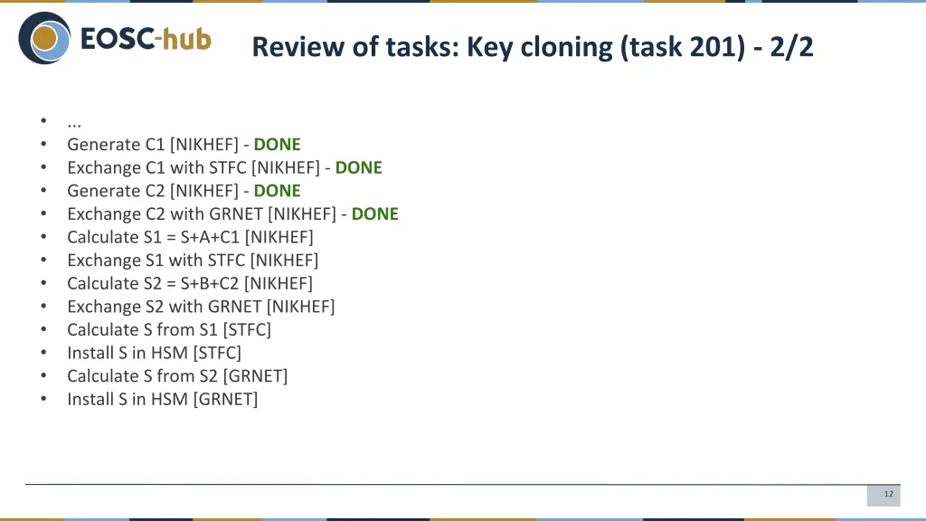 review of tasks key cloning task 201 2 2