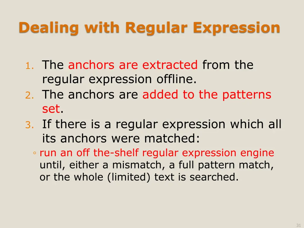 dealing with regular expression