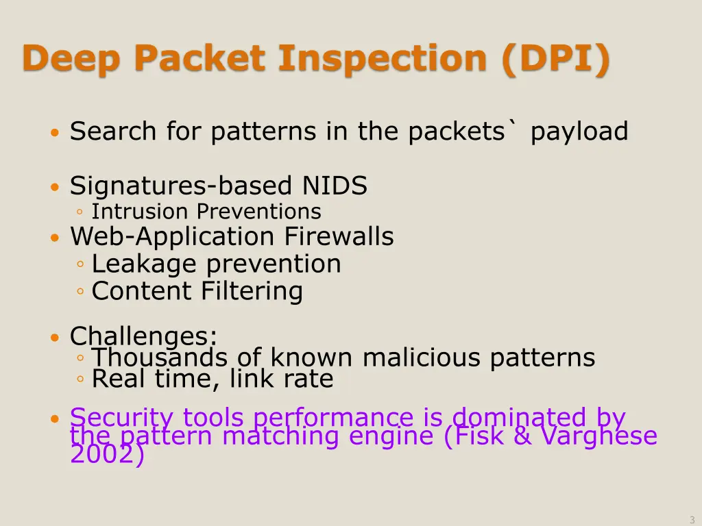 deep packet inspection dpi