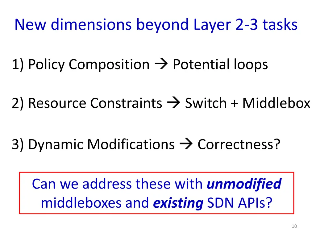 new dimensions beyond layer 2 3 tasks