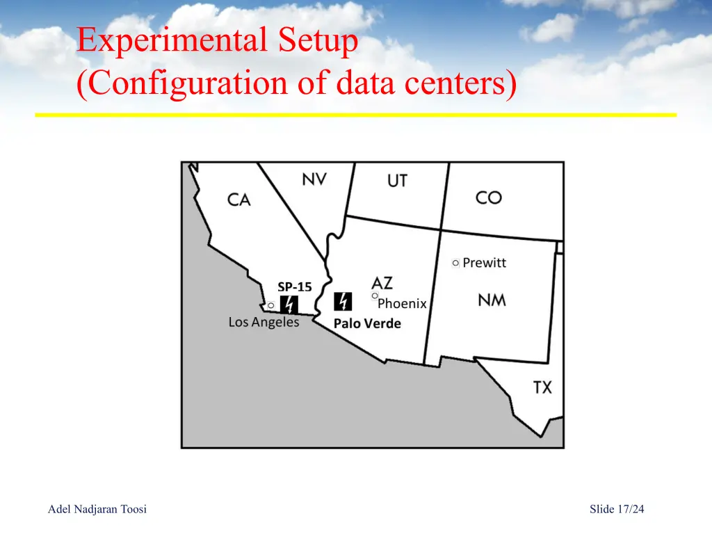 experimental setup configuration of data centers