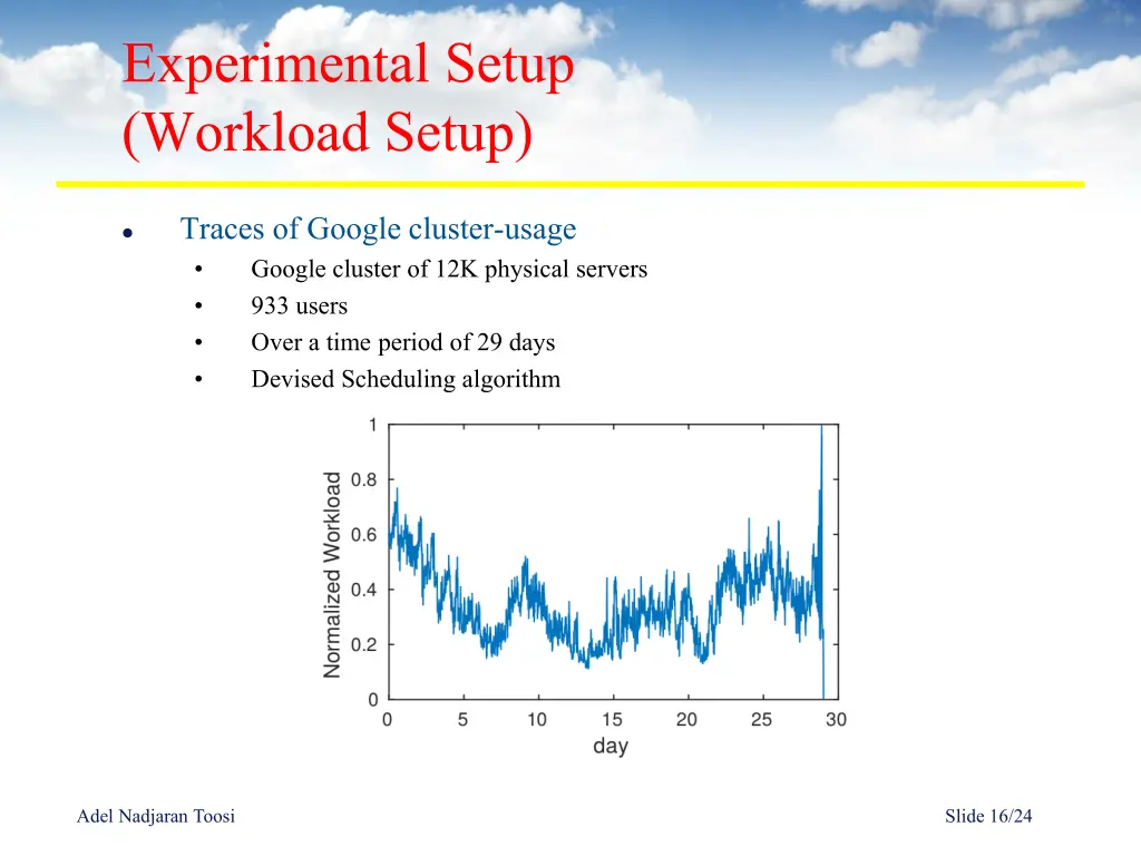 experimental setup workload setup