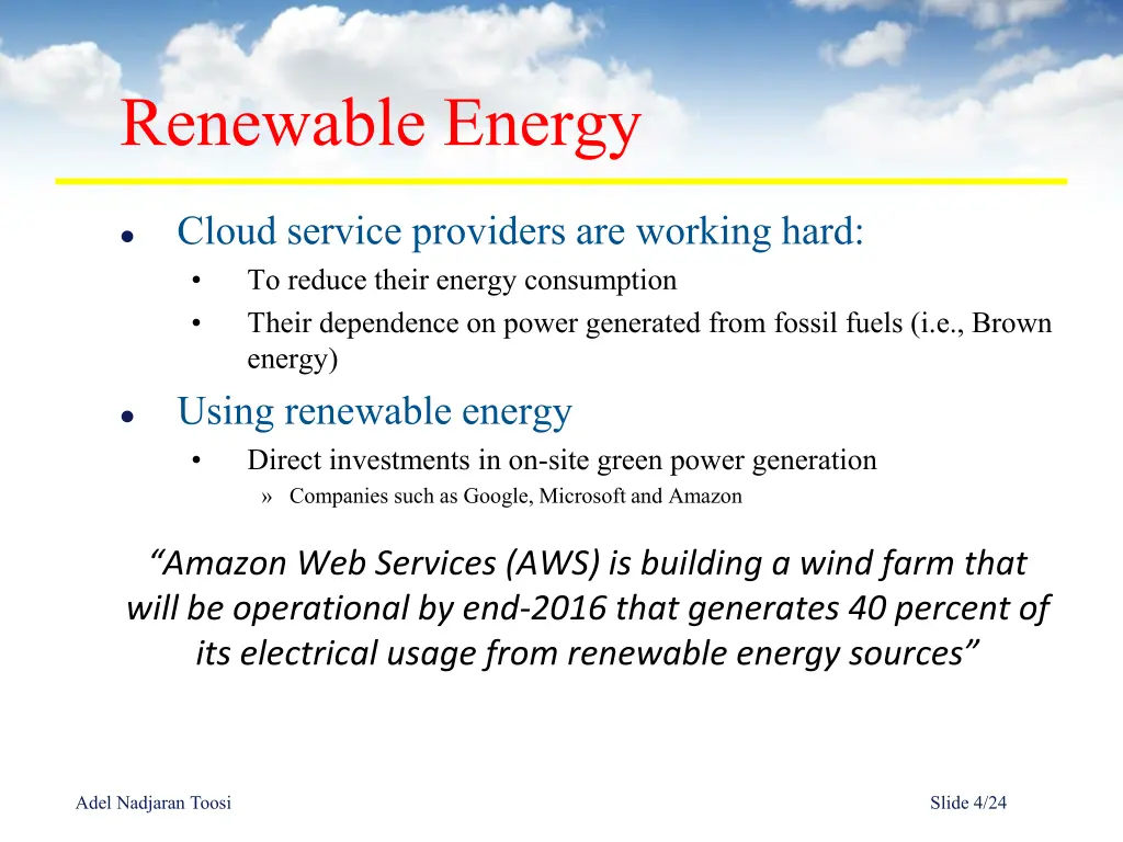 renewable energy